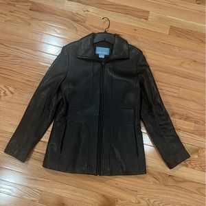 Nine West Black Leather Jacket